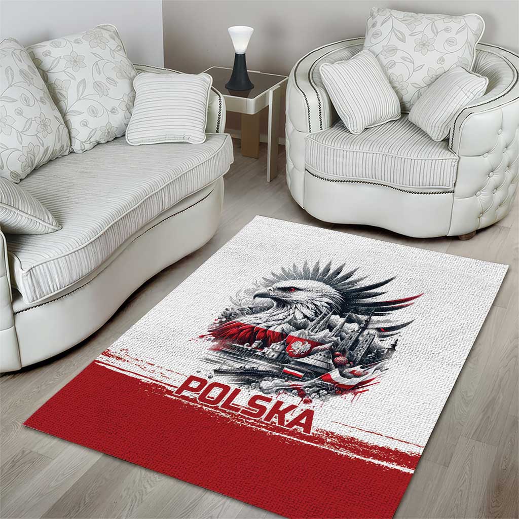 Poland Independence Day Area Rug Polska Eagle Proud To Be Polish - Wonder Print Shop