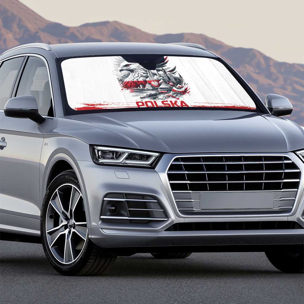 Poland Independence Day Auto Sun Shade Polska Eagle Proud To Be Polish - Wonder Print Shop