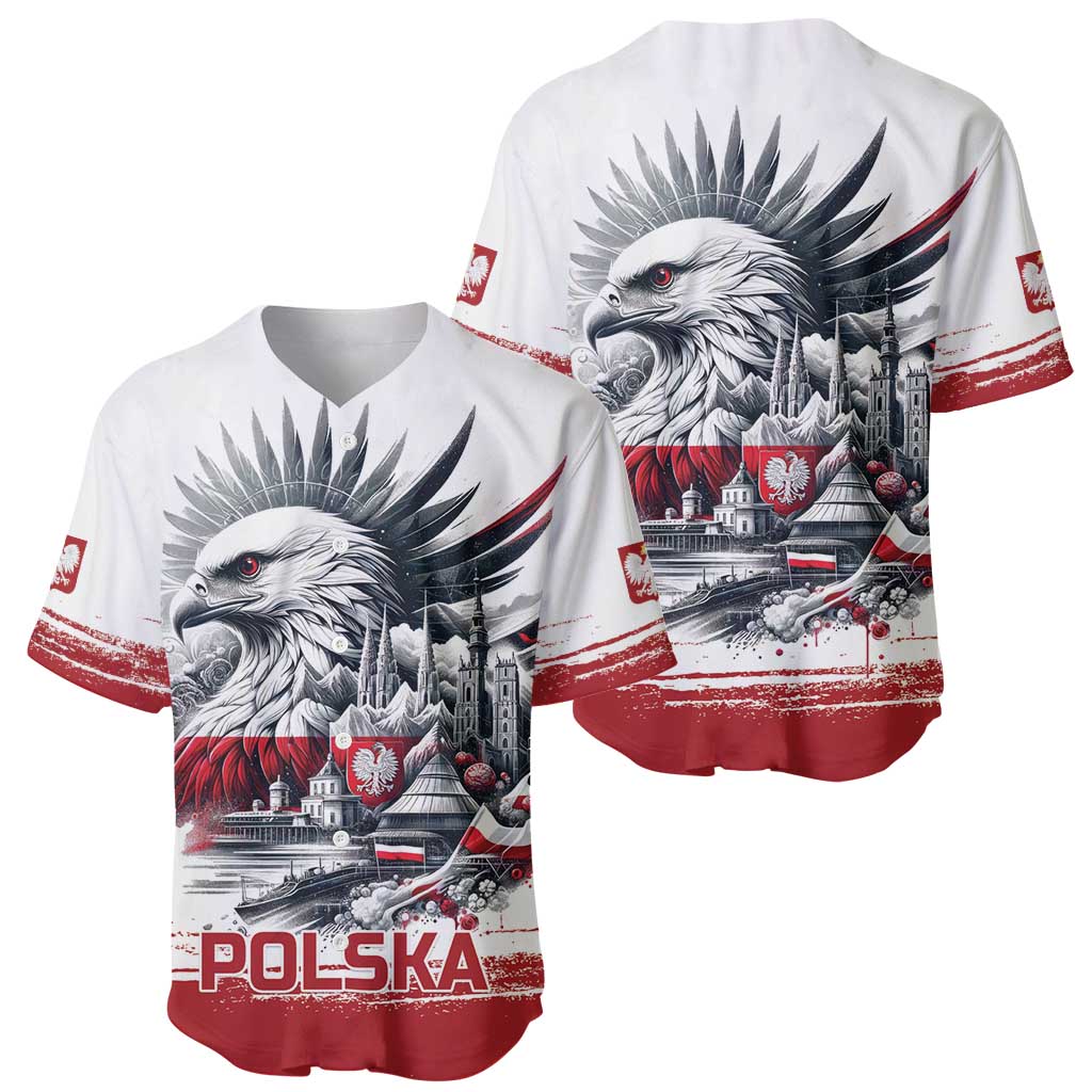 Poland Independence Day Baseball Jersey Polska Eagle Proud To Be Polish - Wonder Print Shop