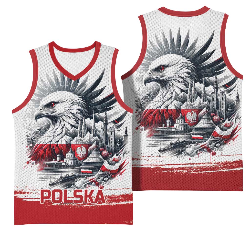 Poland Independence Day Basketball Jersey Polska Eagle Proud To Be Polish - Wonder Print Shop