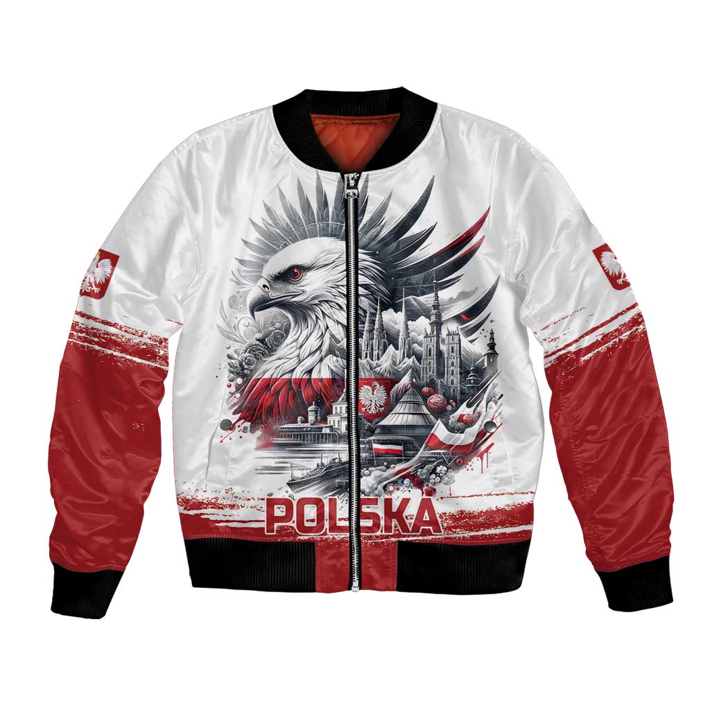 Poland Independence Day Bomber Jacket Polska Eagle Proud To Be Polish - Wonder Print Shop