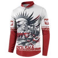 Poland Independence Day Button Sweatshirt Polska Eagle Proud To Be Polish - Wonder Print Shop