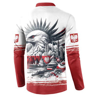 Poland Independence Day Button Sweatshirt Polska Eagle Proud To Be Polish - Wonder Print Shop