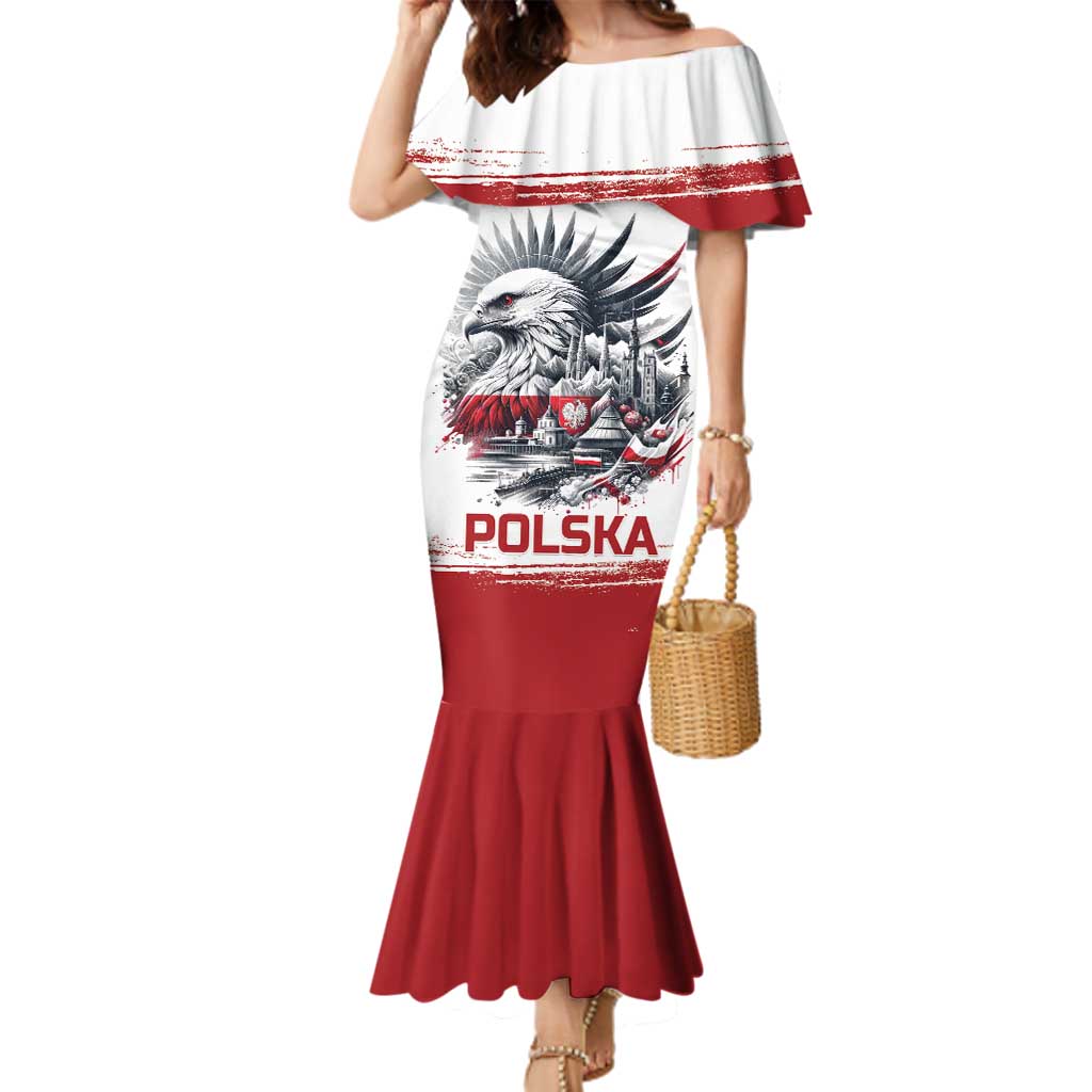 Poland Independence Day Family Matching Mermaid Dress and Hawaiian Shirt Polska Eagle Proud To Be Polish - Wonder Print Shop