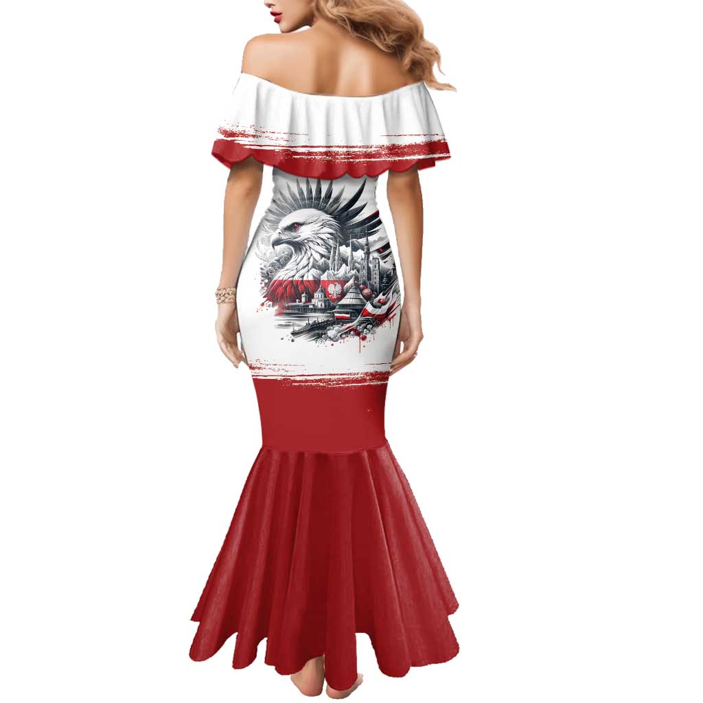 Poland Independence Day Family Matching Mermaid Dress and Hawaiian Shirt Polska Eagle Proud To Be Polish - Wonder Print Shop