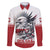 Poland Independence Day Family Matching Off The Shoulder Long Sleeve Dress and Hawaiian Shirt Polska Eagle Proud To Be Polish - Wonder Print Shop