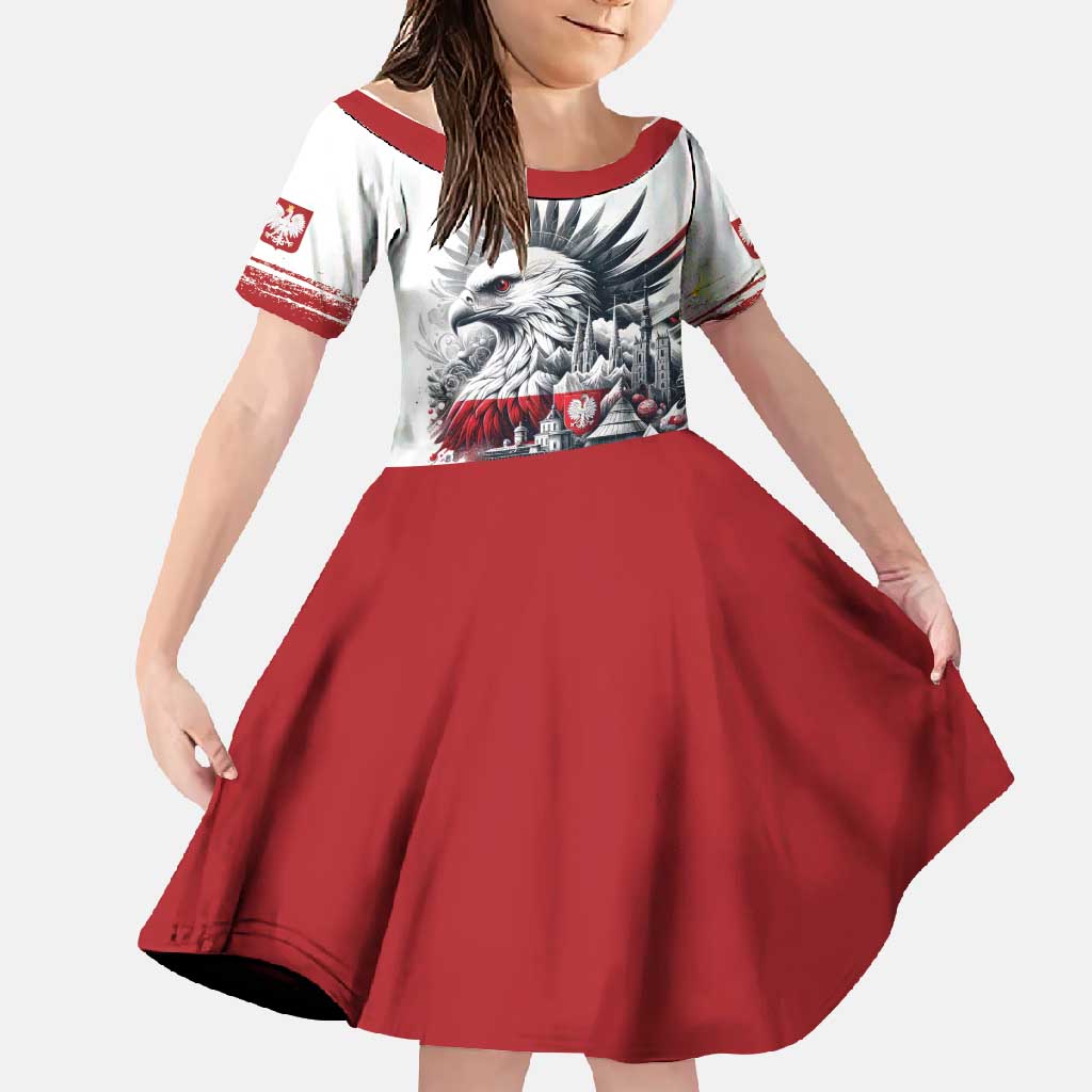 Poland Independence Day Family Matching Off Shoulder Maxi Dress and Hawaiian Shirt Polska Eagle Proud To Be Polish - Wonder Print Shop