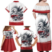 Poland Independence Day Family Matching Off Shoulder Maxi Dress and Hawaiian Shirt Polska Eagle Proud To Be Polish - Wonder Print Shop
