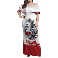 Poland Independence Day Family Matching Off Shoulder Maxi Dress and Hawaiian Shirt Polska Eagle Proud To Be Polish - Wonder Print Shop
