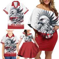 Poland Independence Day Family Matching Off Shoulder Short Dress and Hawaiian Shirt Polska Eagle Proud To Be Polish - Wonder Print Shop