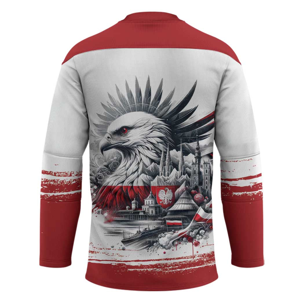 Poland Independence Day Hockey Jersey Polska Eagle Proud To Be Polish - Wonder Print Shop