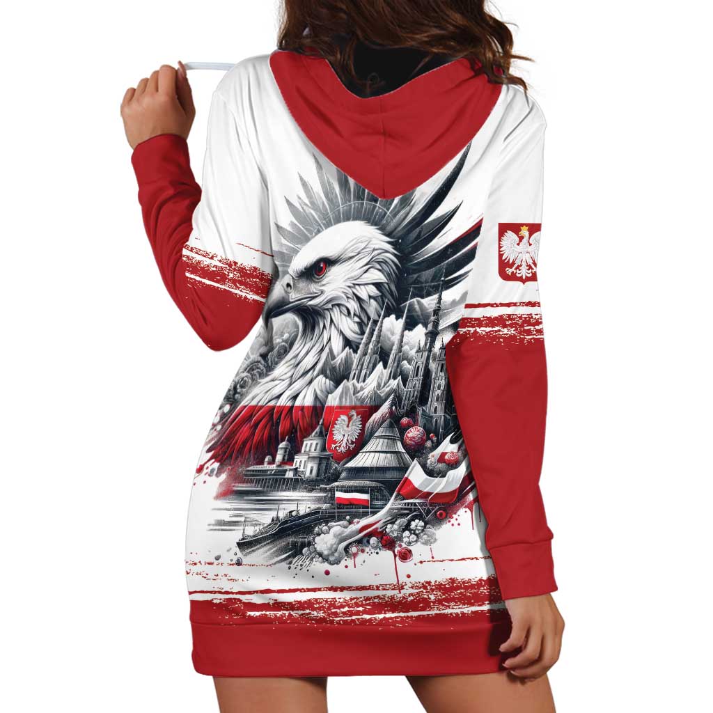 Poland Independence Day Hoodie Dress Polska Eagle Proud To Be Polish - Wonder Print Shop