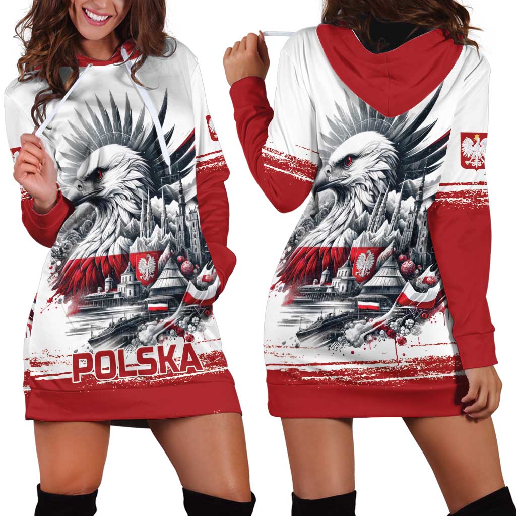Poland Independence Day Hoodie Dress Polska Eagle Proud To Be Polish - Wonder Print Shop