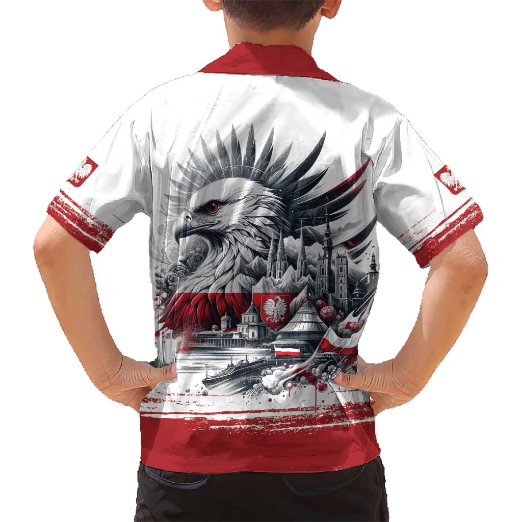 Poland Independence Day Kid Hawaiian Shirt Polska Eagle Proud To Be Polish - Wonder Print Shop