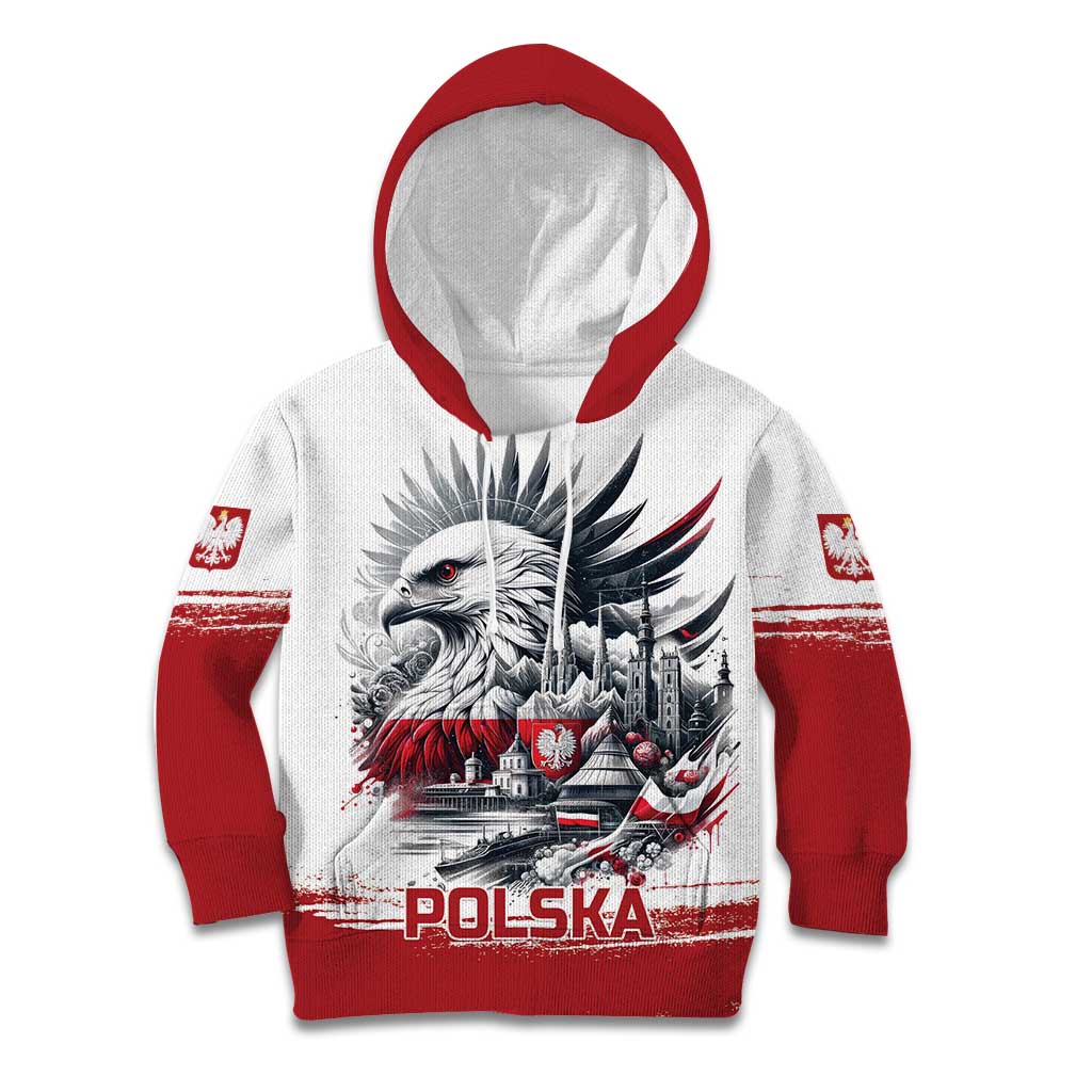 Poland Independence Day Kid Hoodie Polska Eagle Proud To Be Polish - Wonder Print Shop
