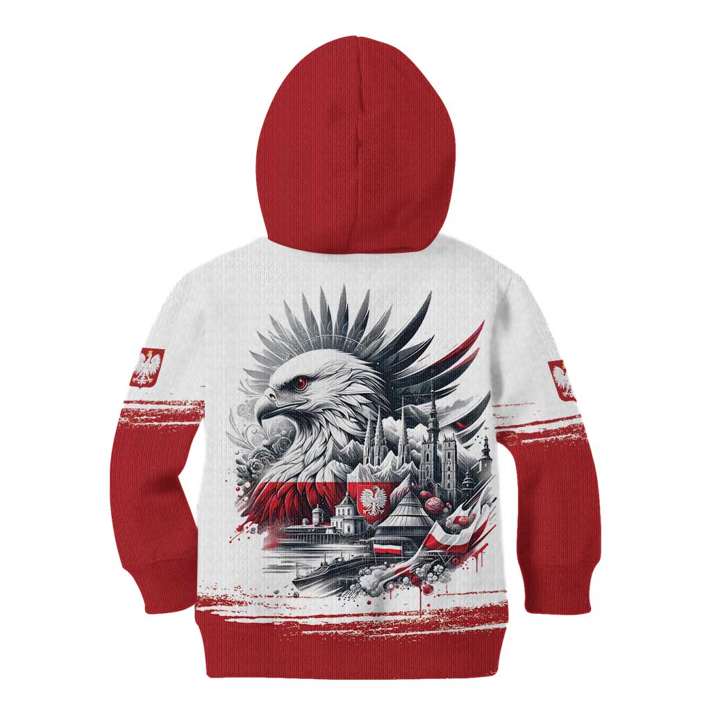 Poland Independence Day Kid Hoodie Polska Eagle Proud To Be Polish - Wonder Print Shop