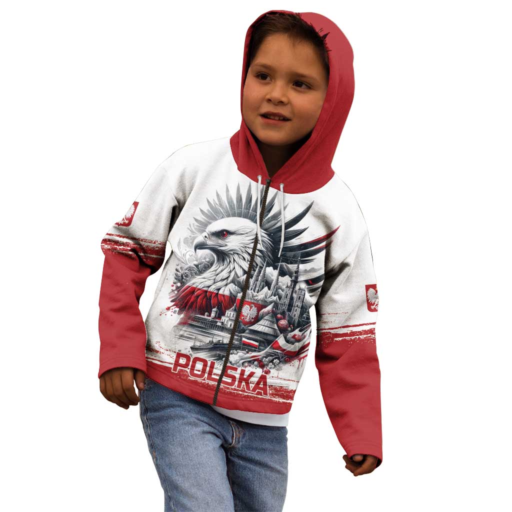 Poland Independence Day Kid Hoodie Polska Eagle Proud To Be Polish - Wonder Print Shop