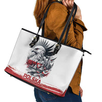 Poland Independence Day Leather Tote Bag Polska Eagle Proud To Be Polish - Wonder Print Shop