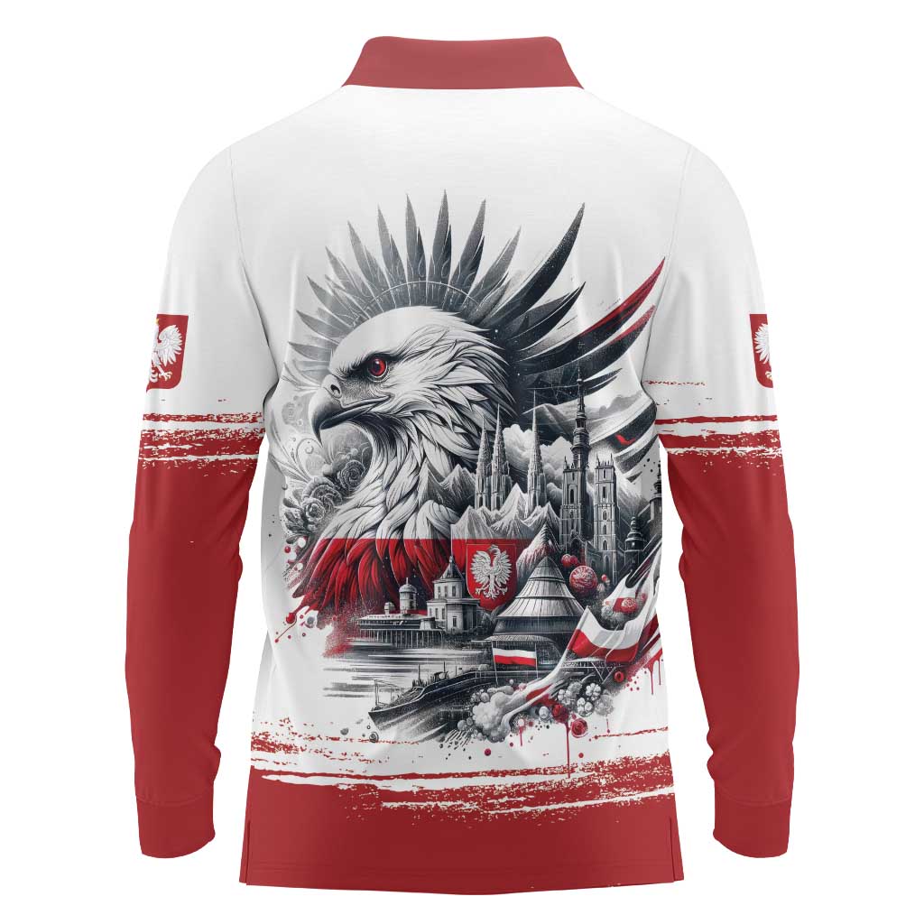 Poland Independence Day Long Sleeve Polo Shirt Polska Eagle Proud To Be Polish - Wonder Print Shop
