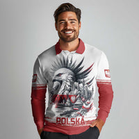 Poland Independence Day Long Sleeve Polo Shirt Polska Eagle Proud To Be Polish - Wonder Print Shop