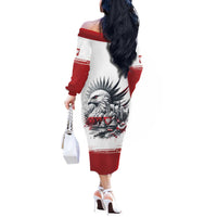 Poland Independence Day Off The Shoulder Long Sleeve Dress Polska Eagle Proud To Be Polish - Wonder Print Shop