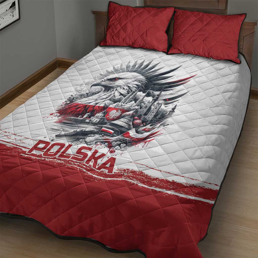 Poland Independence Day Quilt Bed Set Polska Eagle Proud To Be Polish - Wonder Print Shop