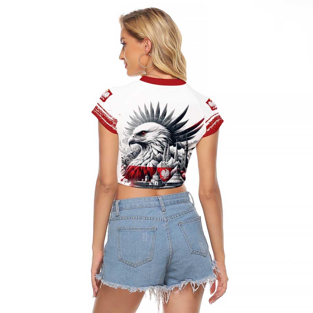 Poland Independence Day Raglan Cropped T Shirt Polska Eagle Proud To Be Polish - Wonder Print Shop