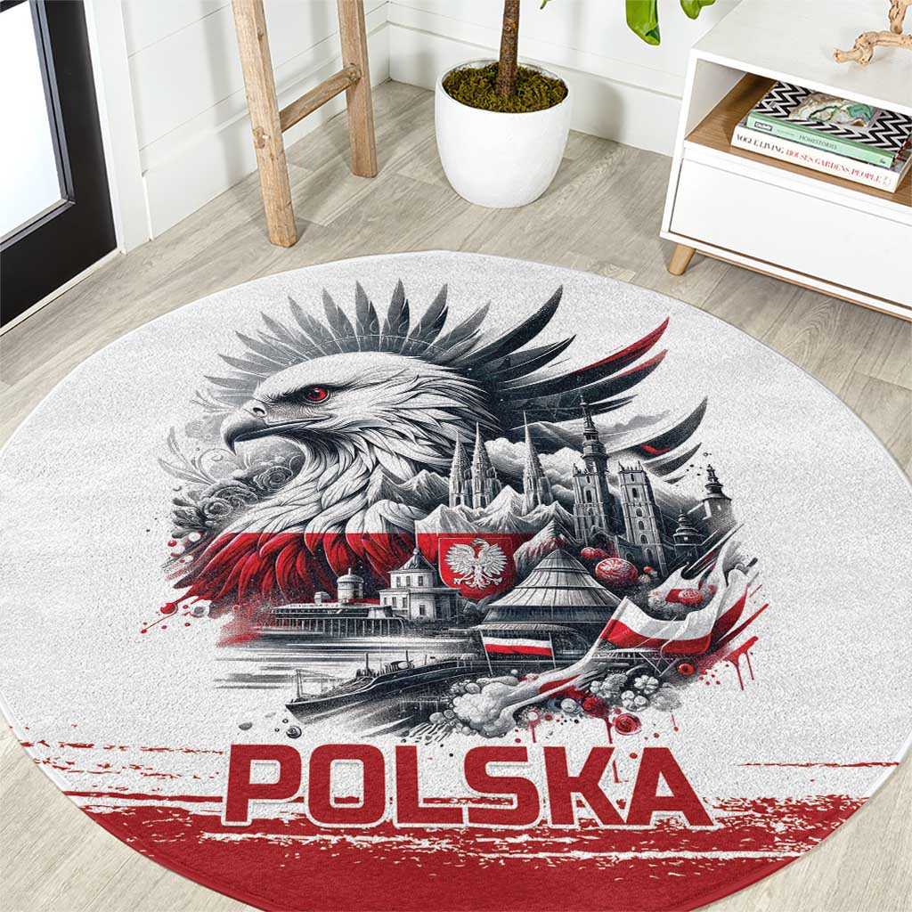 Poland Independence Day Round Carpet Polska Eagle Proud To Be Polish - Wonder Print Shop