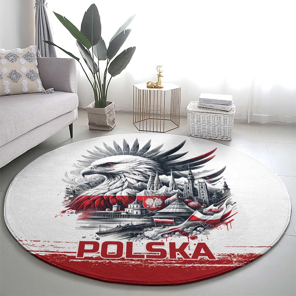 Poland Independence Day Round Carpet Polska Eagle Proud To Be Polish - Wonder Print Shop