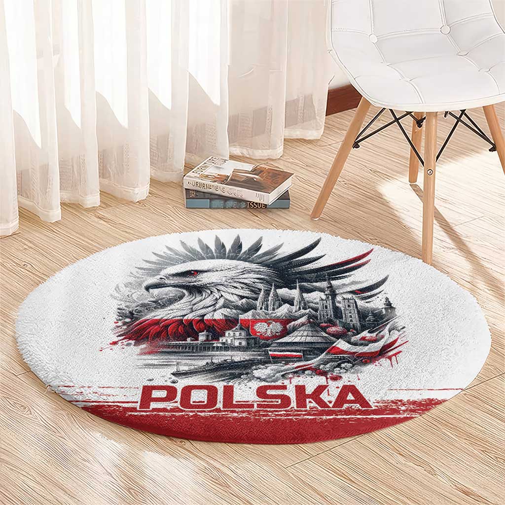 Poland Independence Day Round Carpet Polska Eagle Proud To Be Polish - Wonder Print Shop