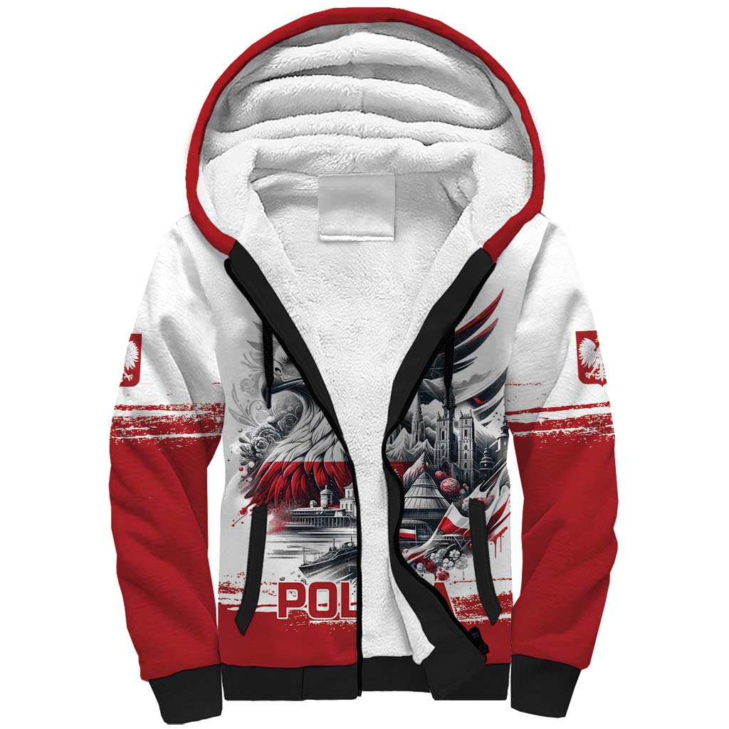 Poland Independence Day Sherpa Hoodie Polska Eagle Proud To Be Polish - Wonder Print Shop
