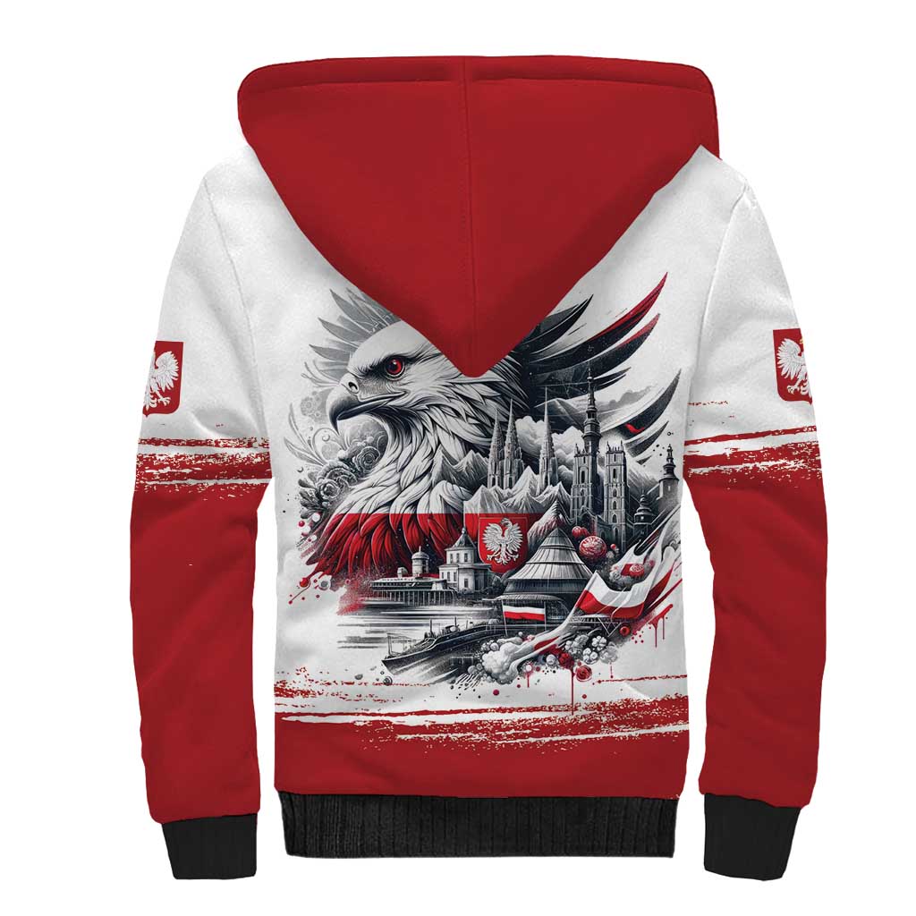 Poland Independence Day Sherpa Hoodie Polska Eagle Proud To Be Polish - Wonder Print Shop