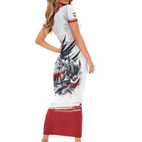 Poland Independence Day Short Sleeve Bodycon Dress Polska Eagle Proud To Be Polish - Wonder Print Shop