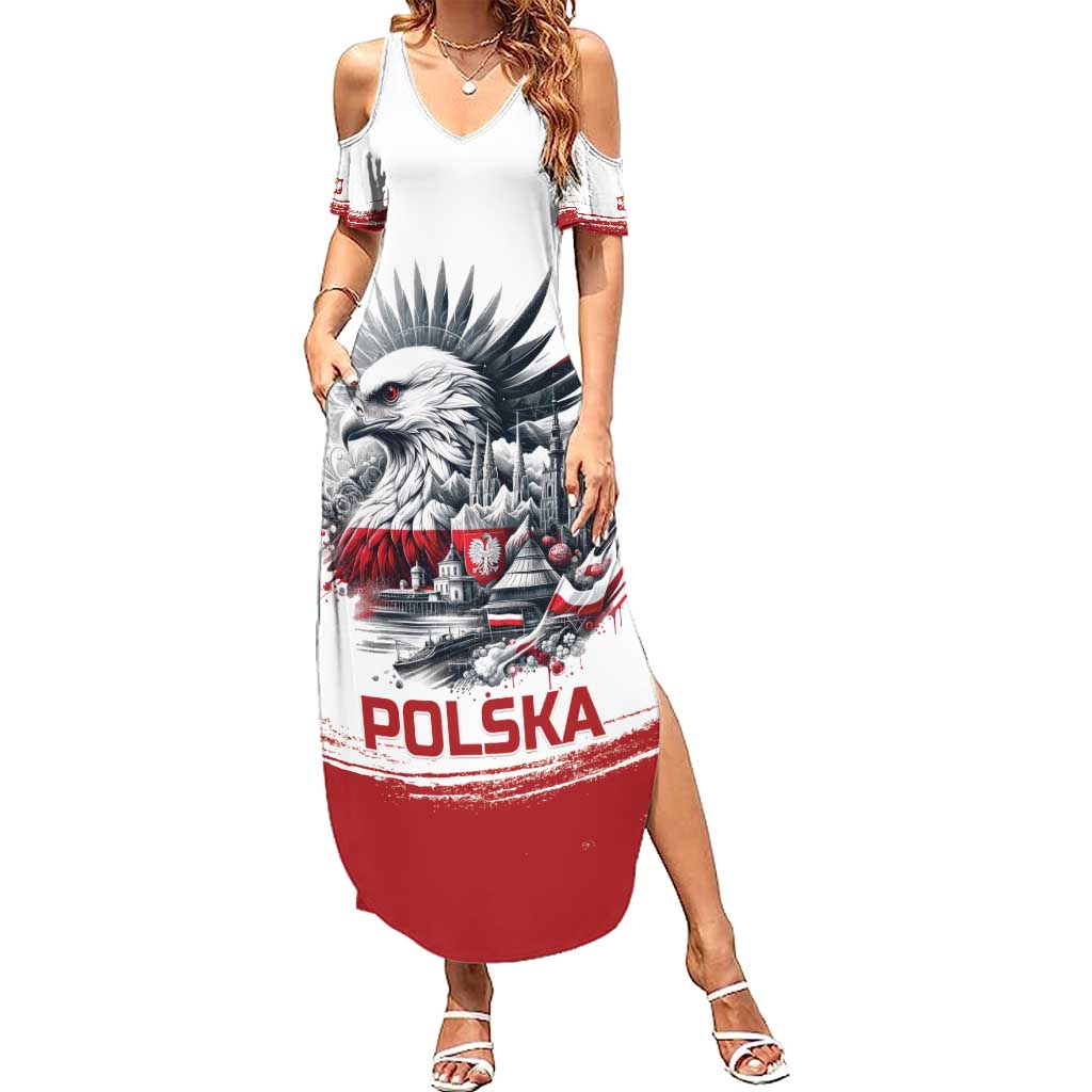 Poland Independence Day Summer Maxi Dress Polska Eagle Proud To Be Polish - Wonder Print Shop