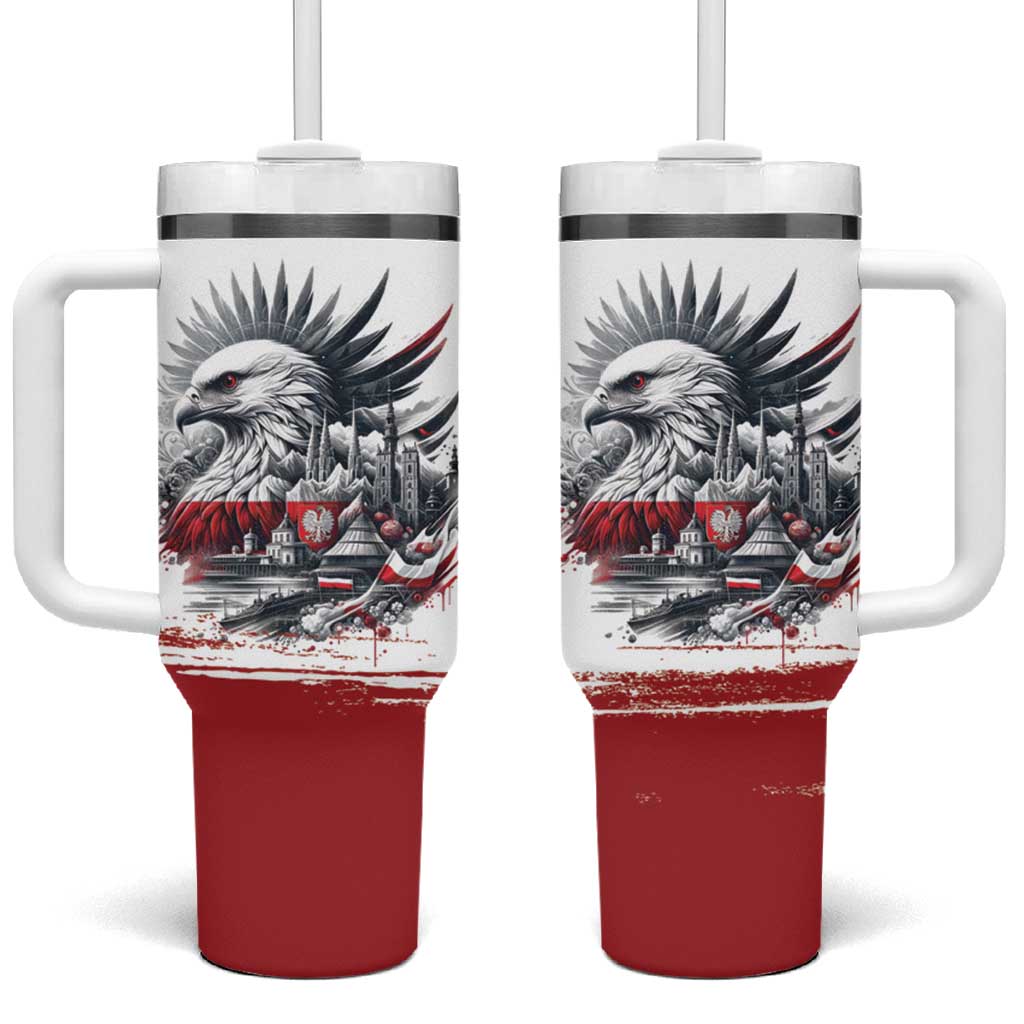Poland Independence Day Tumbler With Handle Polska Eagle Proud To Be Polish - Wonder Print Shop