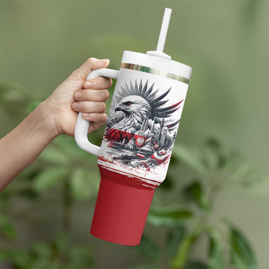 Poland Independence Day Tumbler With Handle Polska Eagle Proud To Be Polish - Wonder Print Shop