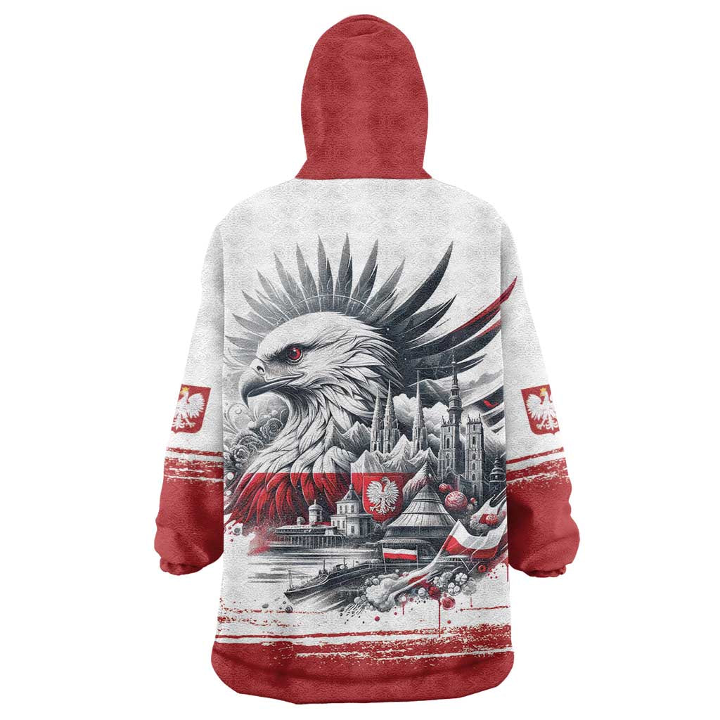 Poland Independence Day Wearable Blanket Hoodie Polska Eagle Proud To Be Polish - Wonder Print Shop