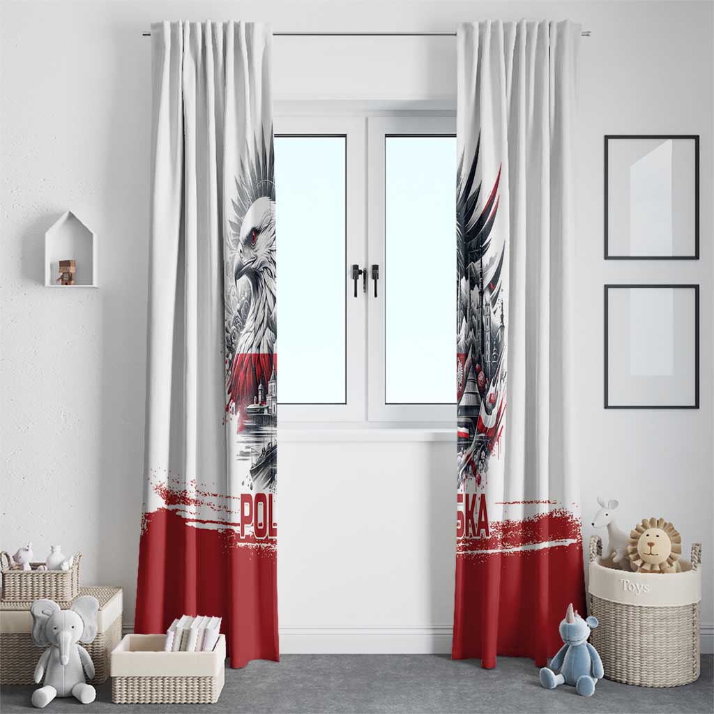 Poland Independence Day Window Curtain Polska Eagle Proud To Be Polish - Wonder Print Shop