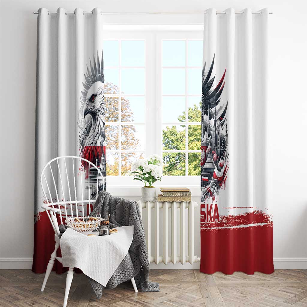 Poland Independence Day Window Curtain Polska Eagle Proud To Be Polish - Wonder Print Shop