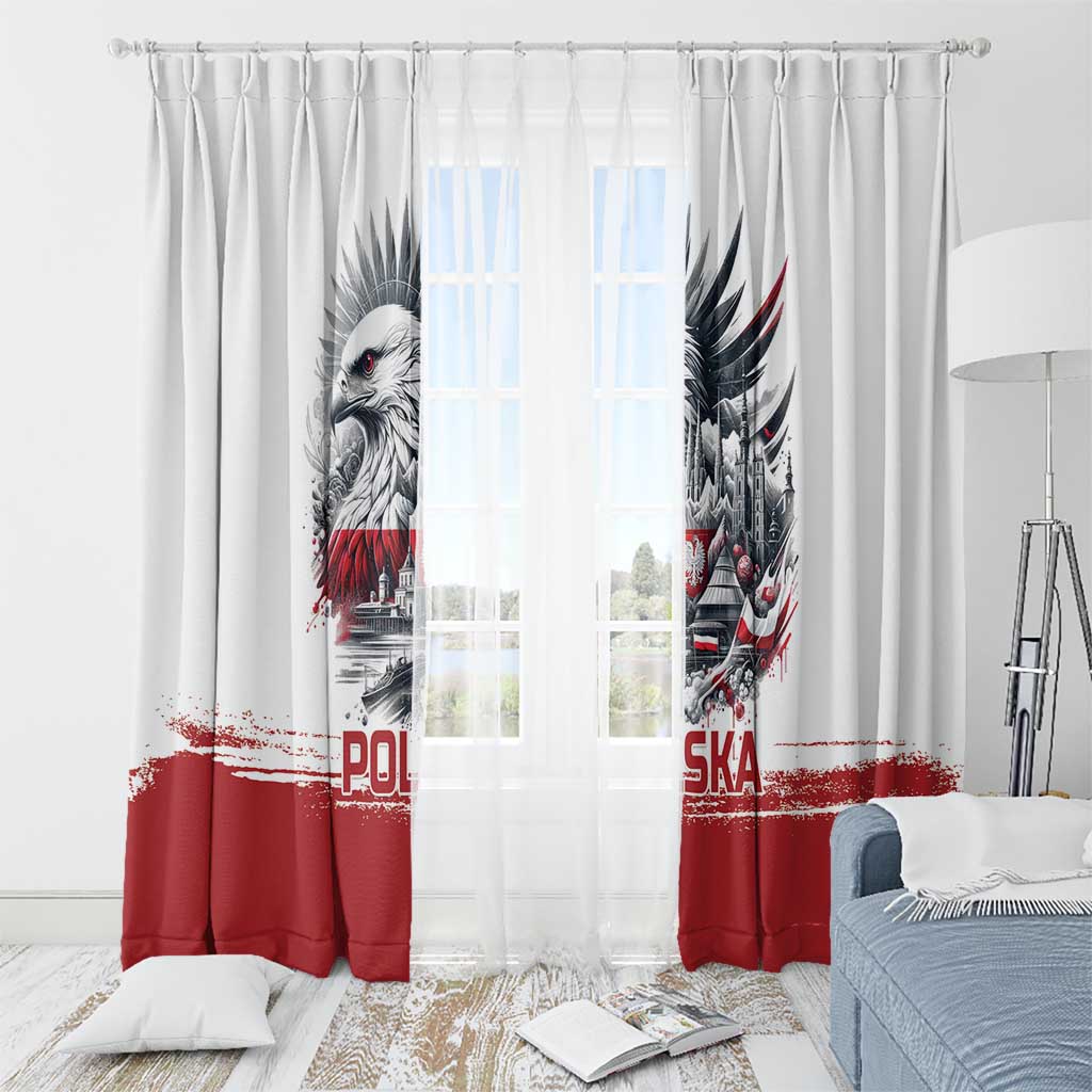 Poland Independence Day Window Curtain Polska Eagle Proud To Be Polish - Wonder Print Shop