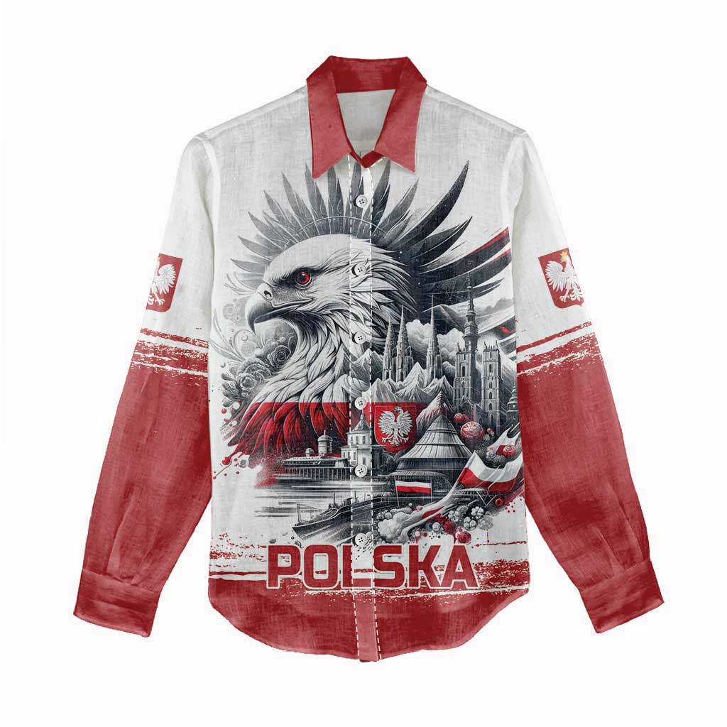 Poland Independence Day Women Casual Shirt Polska Eagle Proud To Be Polish - Wonder Print Shop