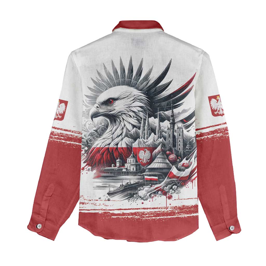 Poland Independence Day Women Casual Shirt Polska Eagle Proud To Be Polish - Wonder Print Shop