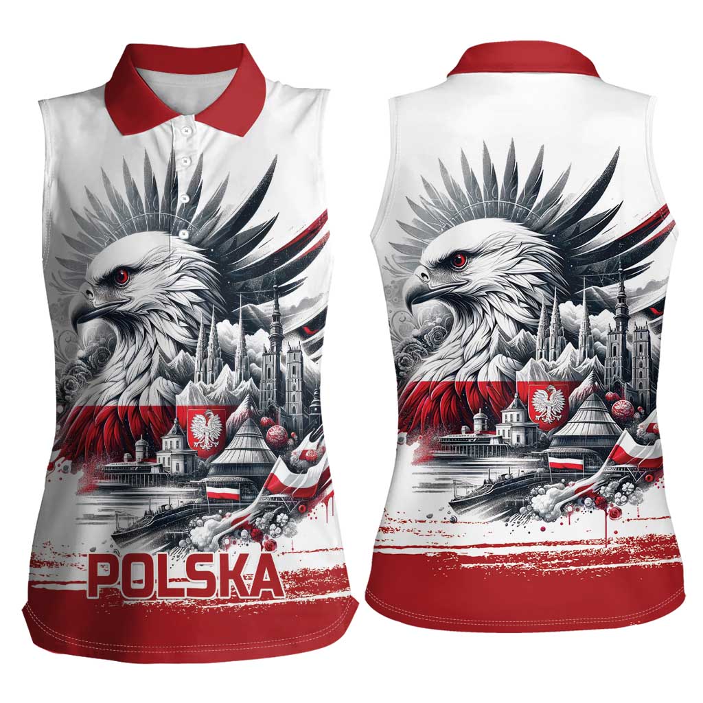 Poland Independence Day Women Sleeveless Polo Shirt Polska Eagle Proud To Be Polish - Wonder Print Shop