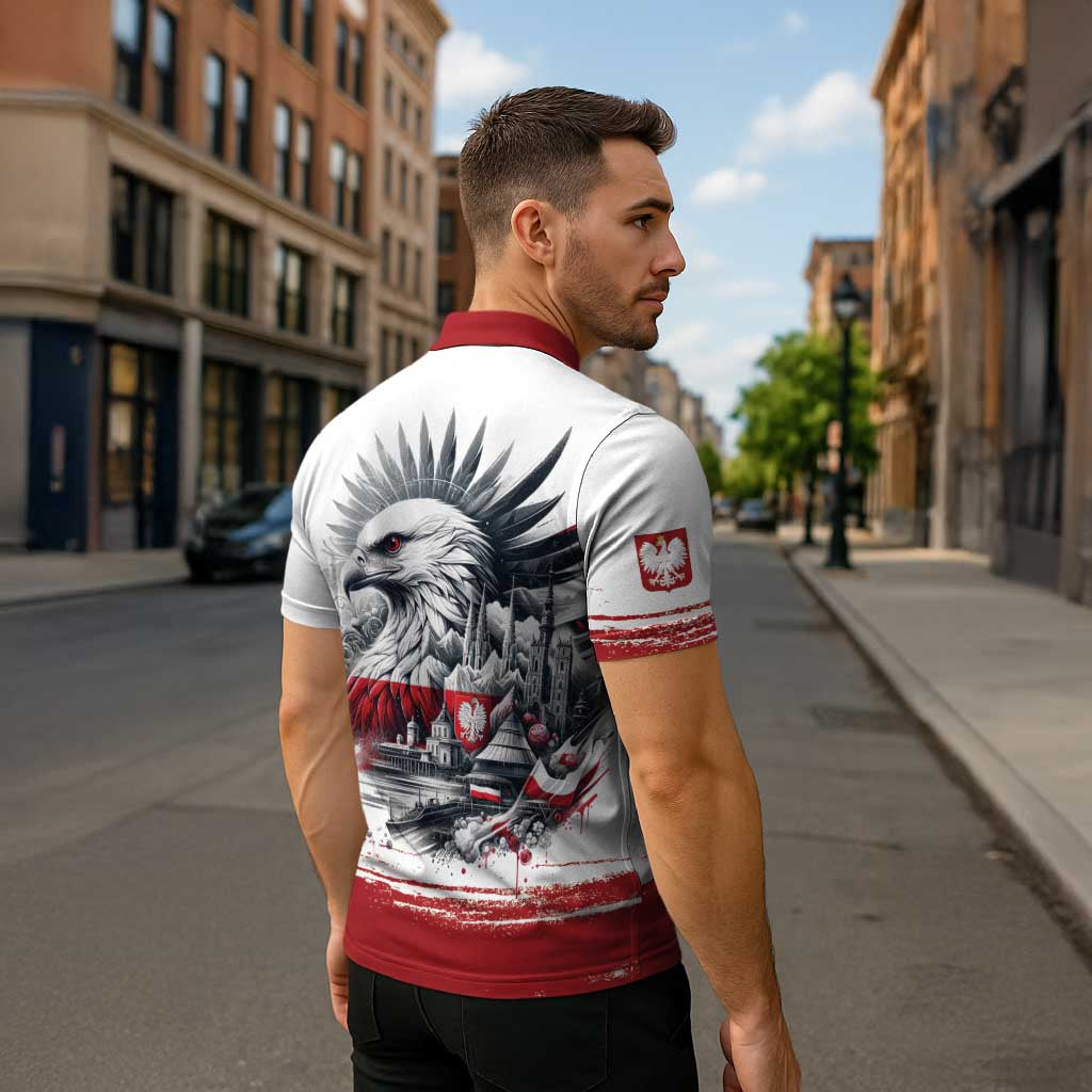 Poland Independence Day Zipper Polo Shirt Polska Eagle Proud To Be Polish - Wonder Print Shop