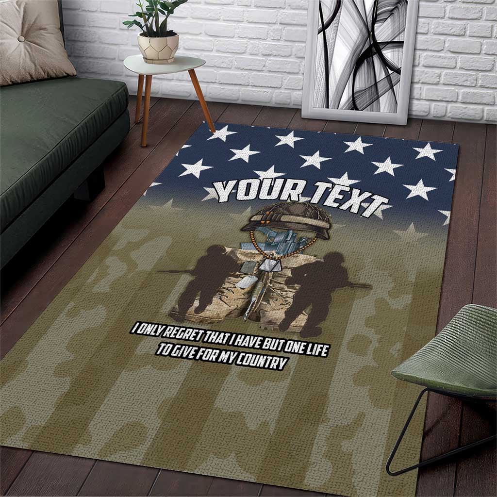 Personalized Veterans Day 2024 Area Rug U.S Veterans Proud Dad - Wonder Print Shop