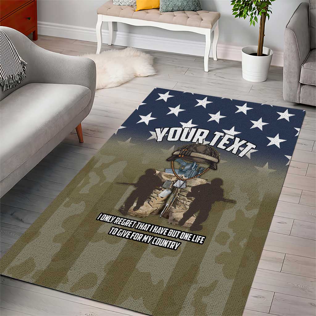 Personalized Veterans Day 2024 Area Rug U.S Veterans Proud Dad - Wonder Print Shop