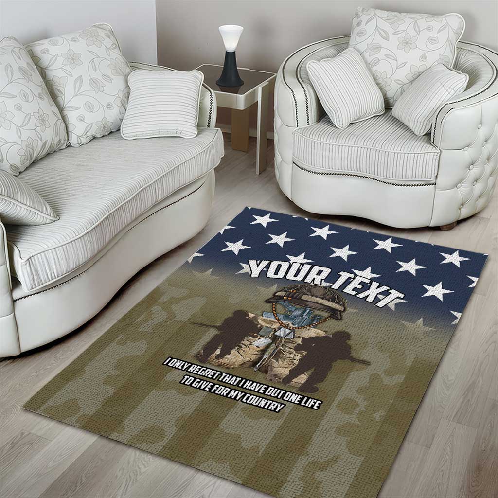 Personalized Veterans Day 2024 Area Rug U.S Veterans Proud Dad - Wonder Print Shop