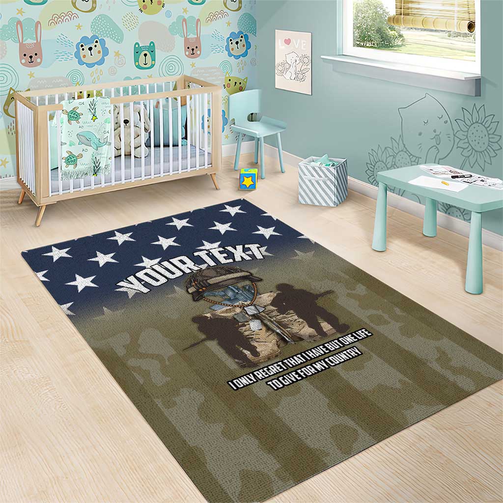 Personalized Veterans Day 2024 Area Rug U.S Veterans Proud Dad - Wonder Print Shop