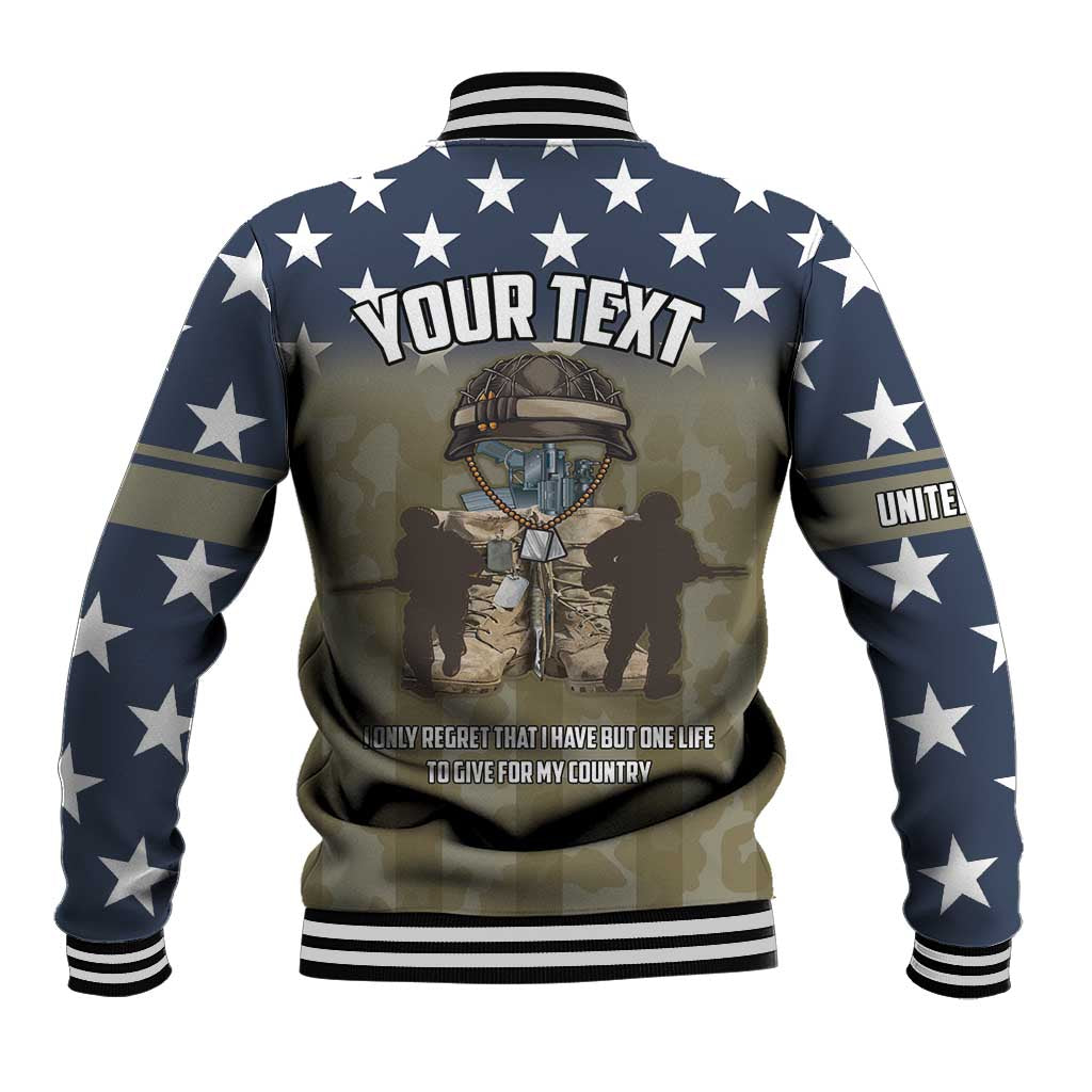 Personalized Veterans Day 2024 Baseball Jacket U.S Veterans Proud Dad - Wonder Print Shop