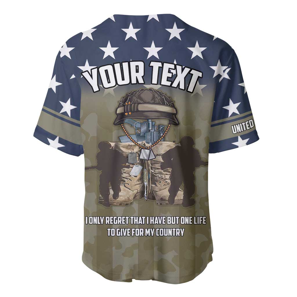 Personalized Veterans Day 2024 Baseball Jersey U.S Veterans Proud Dad - Wonder Print Shop